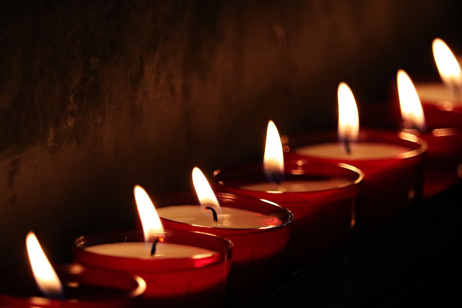 Photo of line of candles