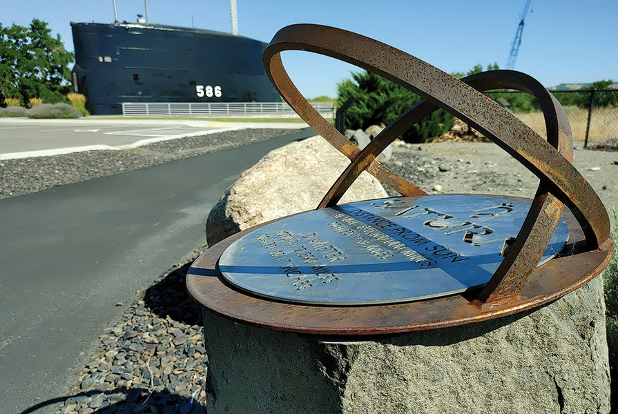 Orbital marker of Saturn at the USS Triton Sail Park.