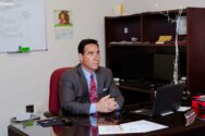 Mike Gonzalez sits at his Franklin County desk.